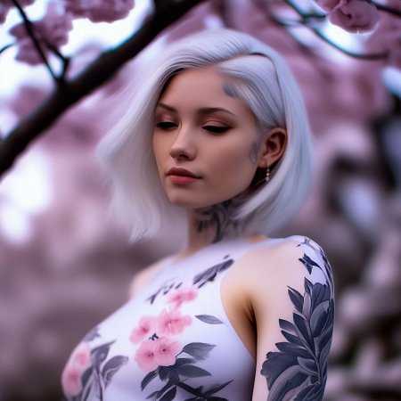 Девушки с белыми волосами