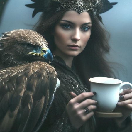 Девушка с птицей
