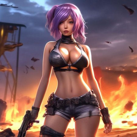 Красивая девушка аниме