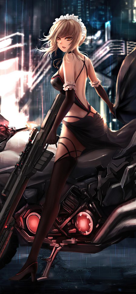 Аниме девушки и машины