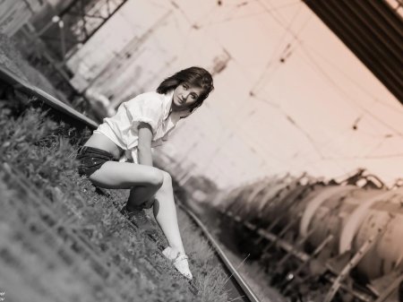 Фотосет на железной дороге