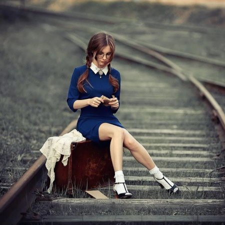 Фотосессия с чемоданом