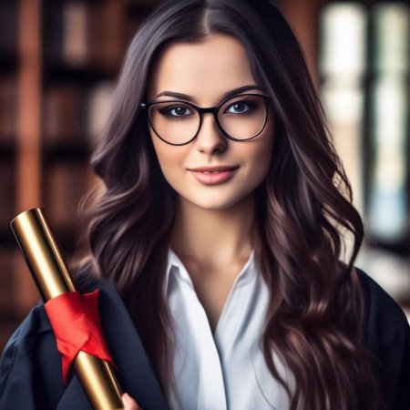 Красивая девушка в очках