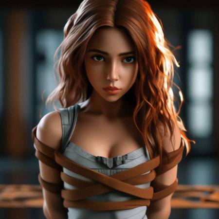 Связанные красивые девушки