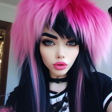 Красивая девушка эмо