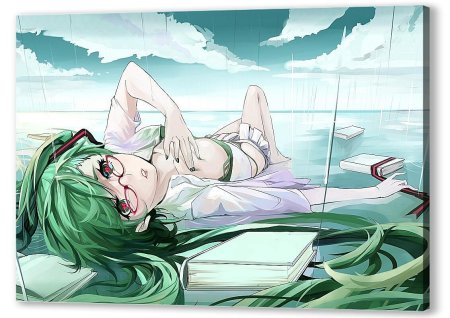 Аниме девушка с зелеными волосами