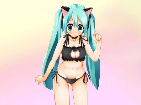 Cat Keyhole Bra Хатсуне Мику