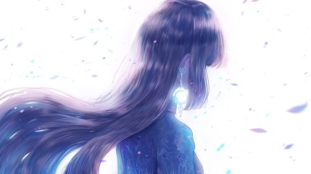 Голубые лепестки аниме