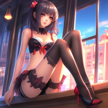 Аниме девушка в нижнем белье