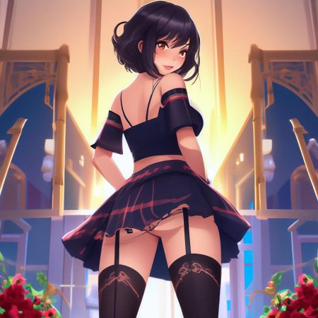 Аниме попки в чулках