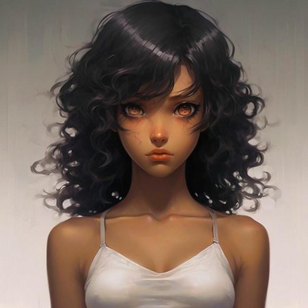 Аниме смуглая девушка