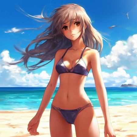 В купальнике аниме