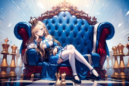 Сидит на троне