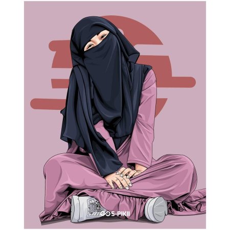 Мусульманка рисунок
