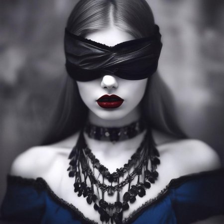 Девушка с завязанными глазами