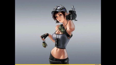 Девушка с оружием арт