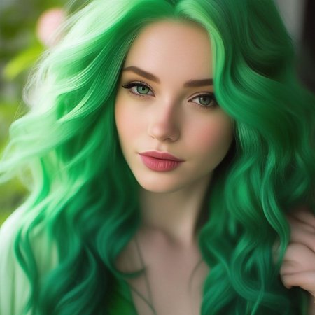 Светло зеленые волосы