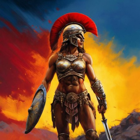 Римский центурион женщина арт