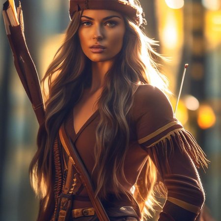 Девушка охотница