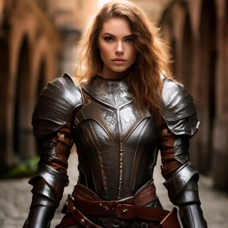 Девушка в рыцарских доспехах