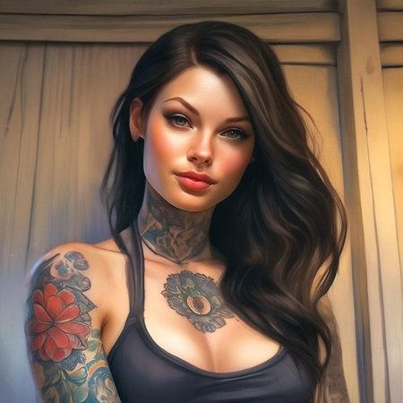 Девушка с тату