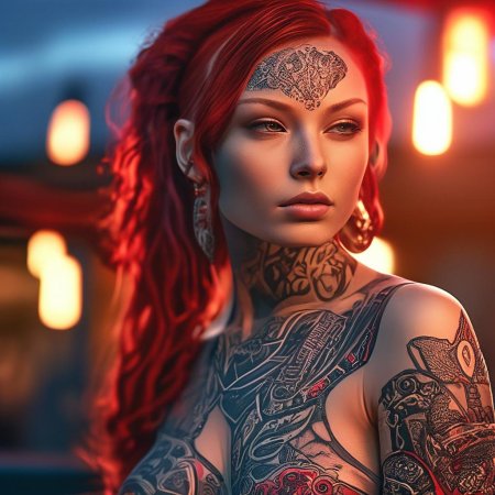 Девушка татуировка