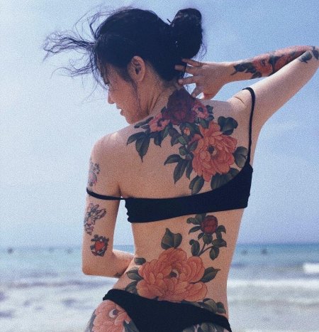 Tattooed Japanese girls