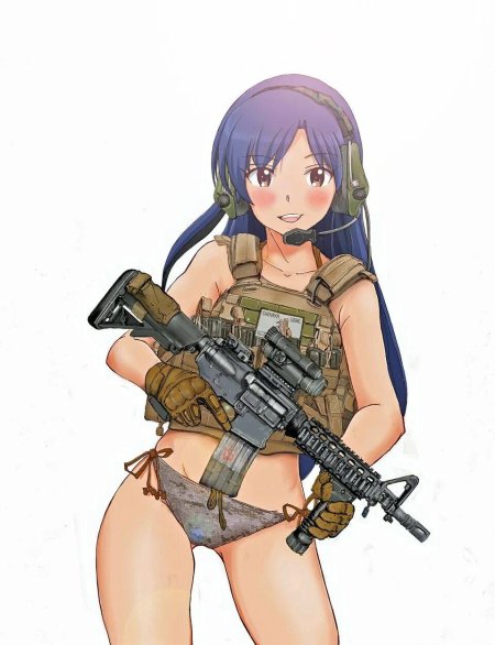Anime girls with Guns hot