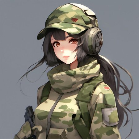 Аниме девушка солдат