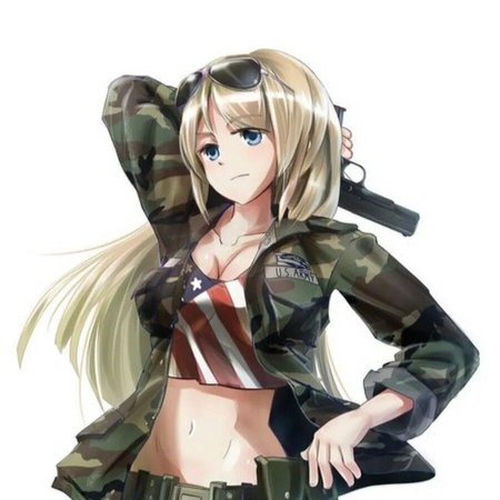 Аниме девушки в военной форме