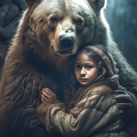 Медведь и девочка