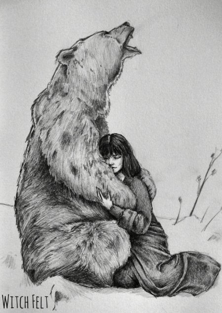 Девушка и медведь