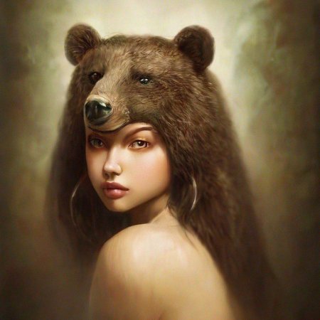 Девушка медведь
