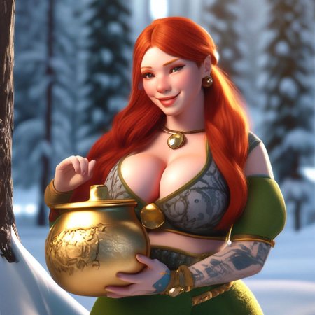 Девушка рыжая