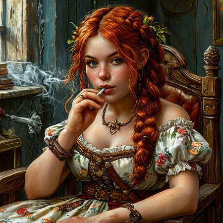 Рыжая волосы