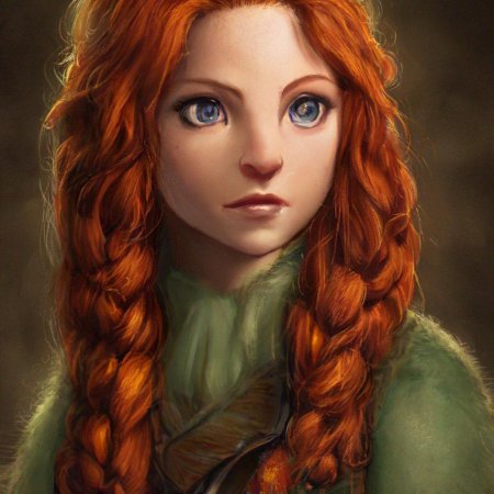 Рыжие волосы девушки