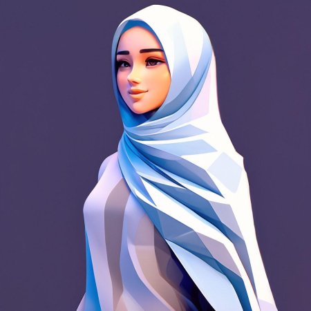 Девушка в хиджабе арт