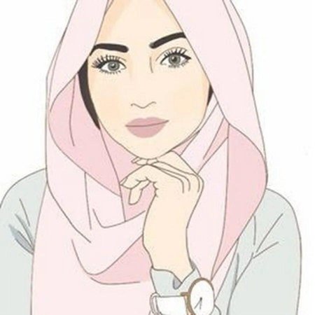 Девушка в хиджабе рисунок