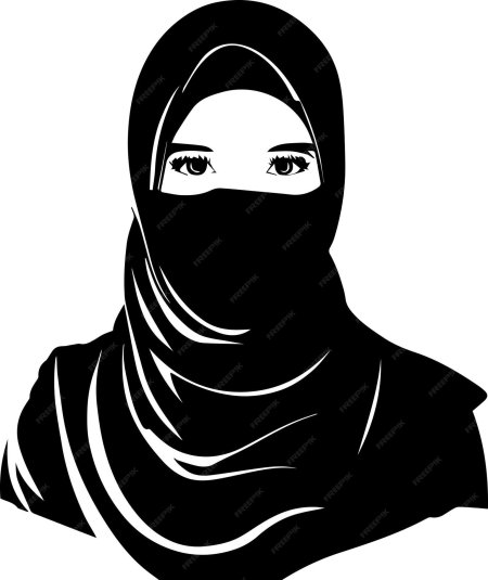 Силуэт девушки в хиджабе