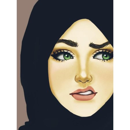 Девушка в хиджабе рисунок