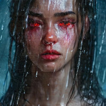 Девушка под дождём