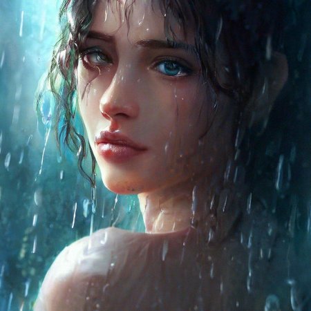 Девушка мокрая