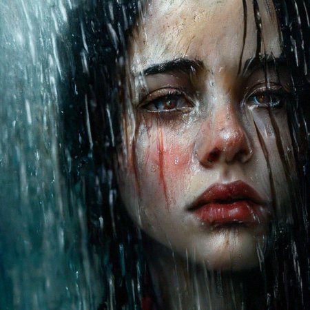 Плачущая девушка рисунок