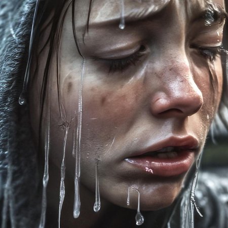 Женщина плачет