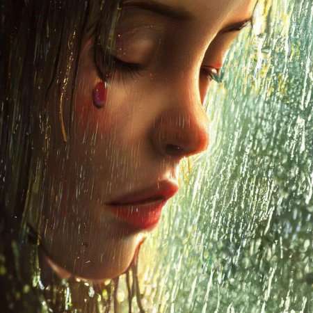 Девушка под дождем