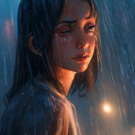 Девушка под дождем