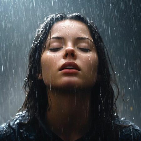 Девушка под дождем