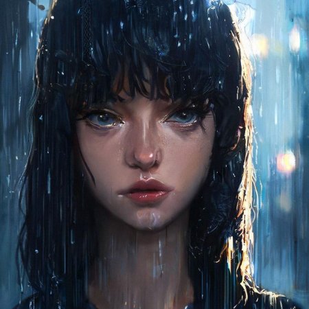 Люди под дождем