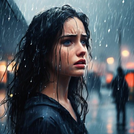 Девушка плачет