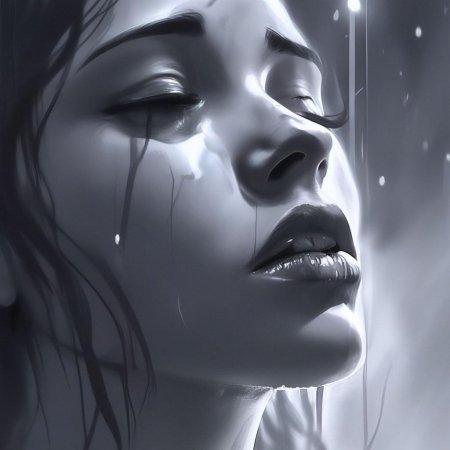 Плачущая девушка арт